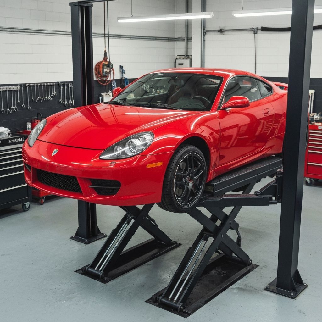 Car on lift